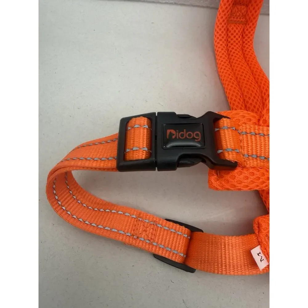 No Pull Dog Harness for Medium Dogs, Breathable Mesh Padded, Orange, Size-M read